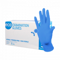 Перчатки ECO GLOVES 200шт (100 пар) смотровые (диагностические), Нитрил, синий
